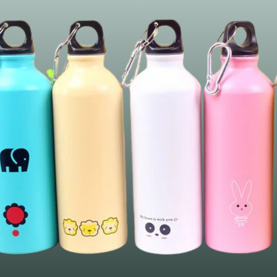 Eco Animals Aluminiumflaska - 500 ml, Lätt och Stilren